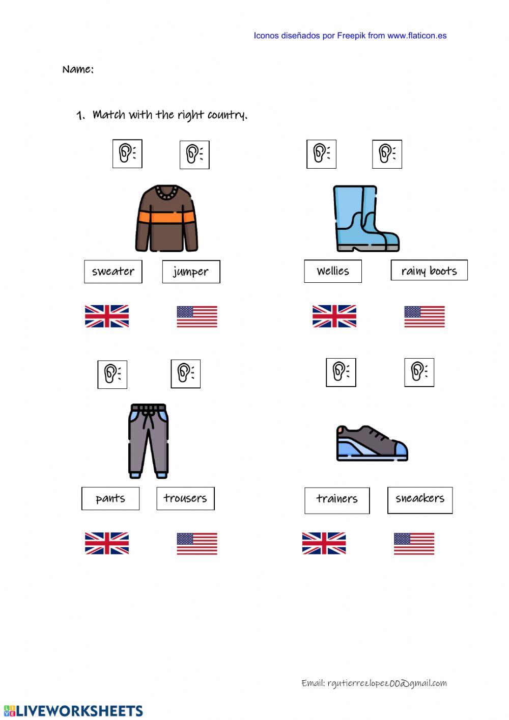 Uk us clothes differences