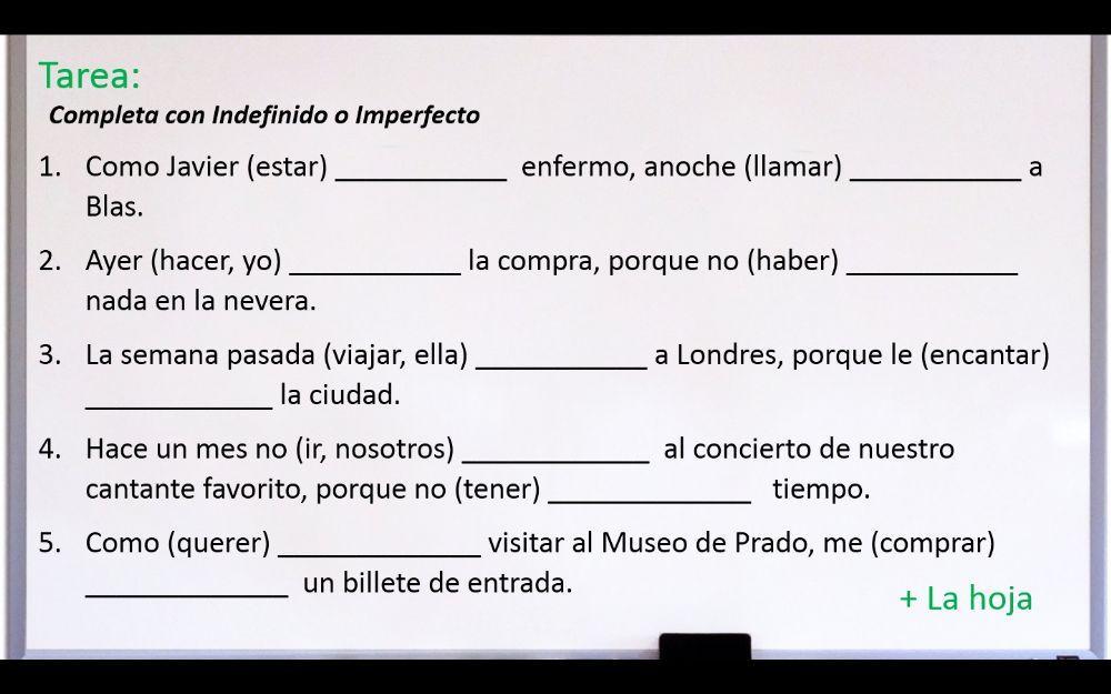 Indefinido o Imperfecto
