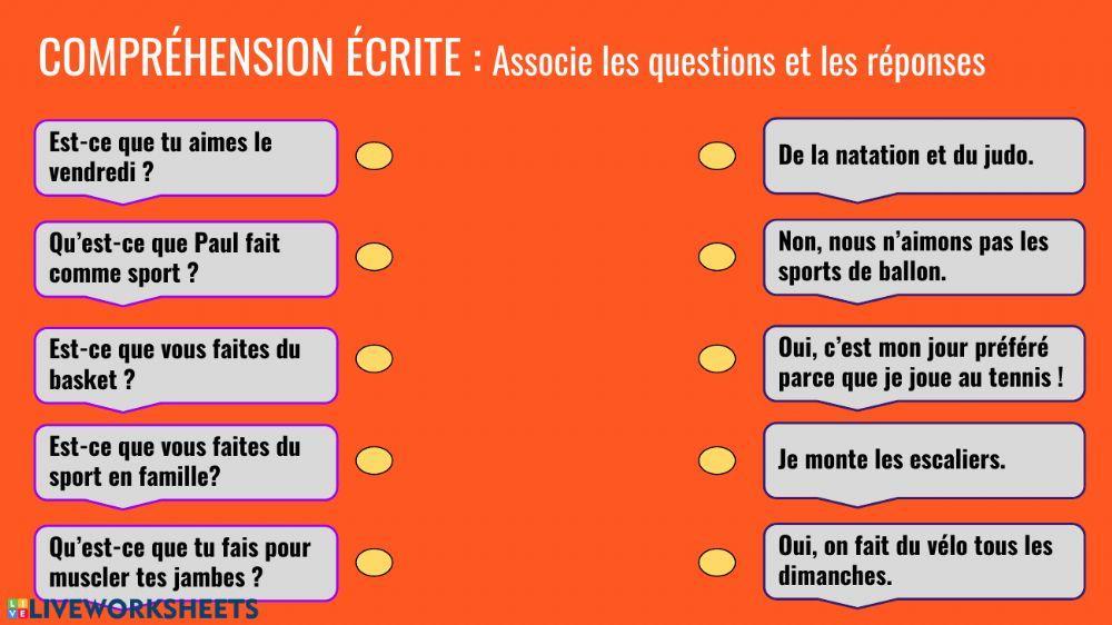 Compréhension écrite