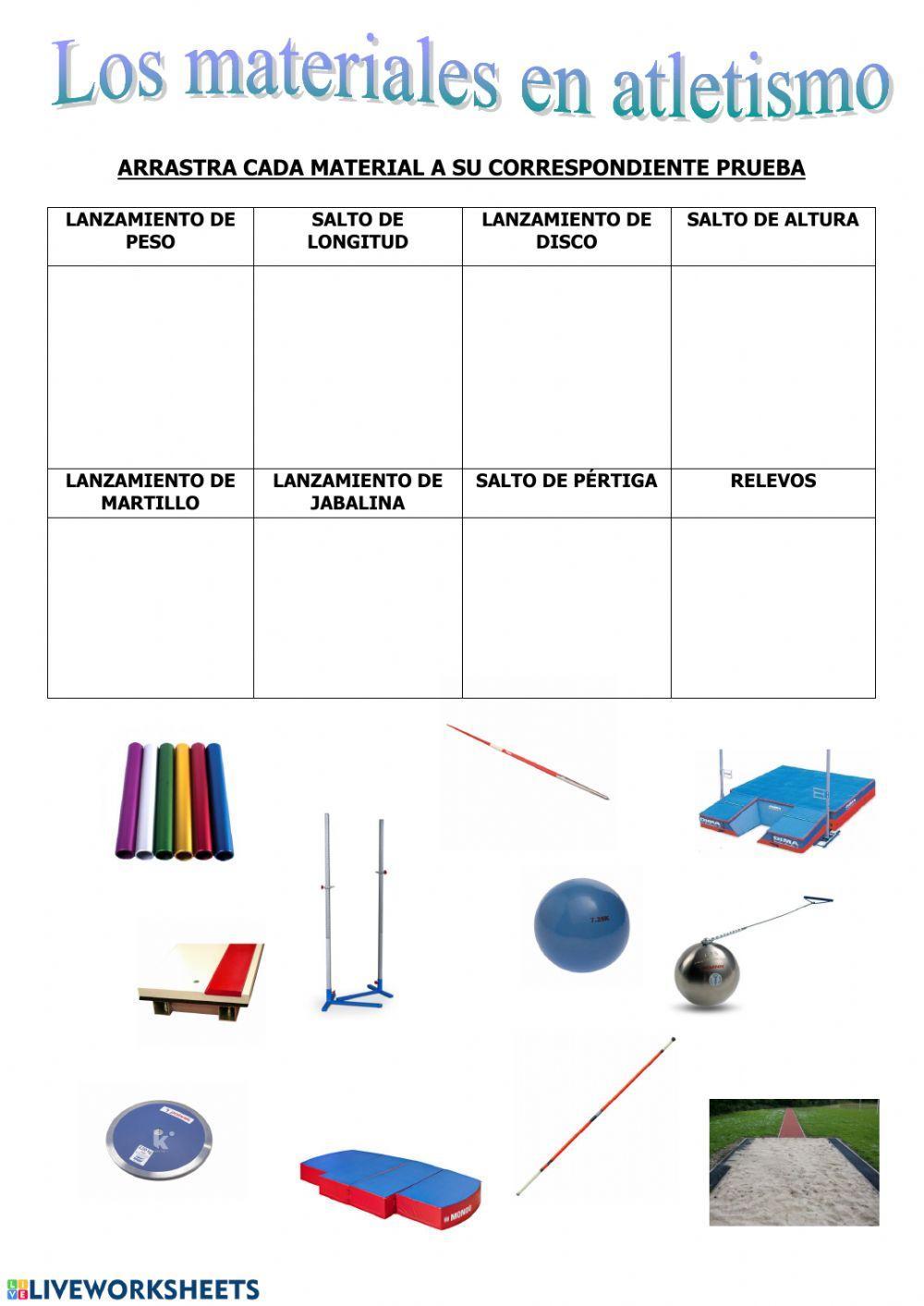 Atletismo - Los materiales