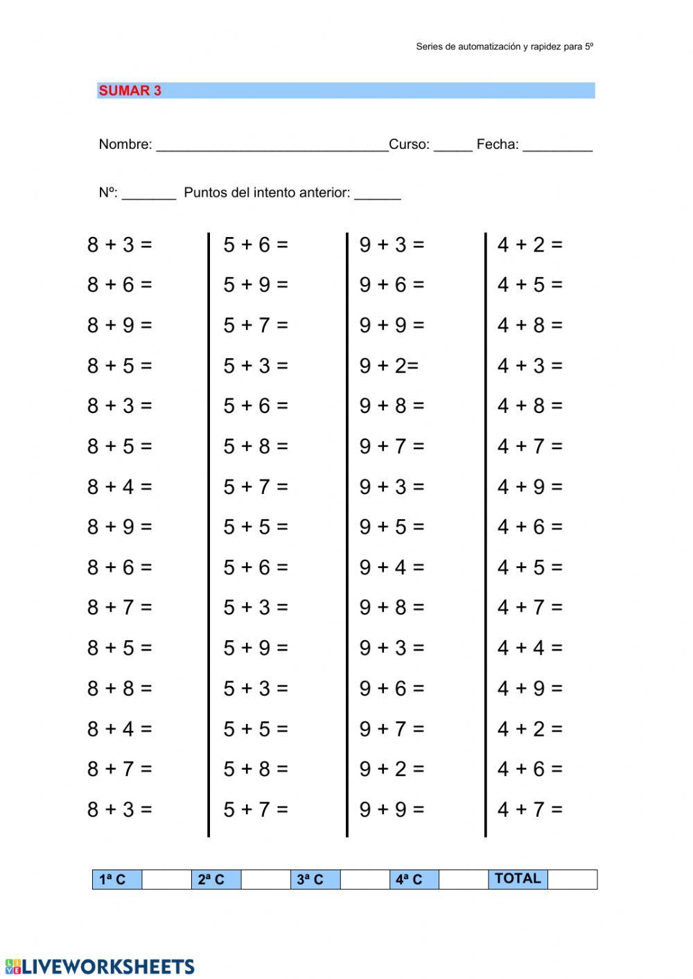 Cálculo mental series