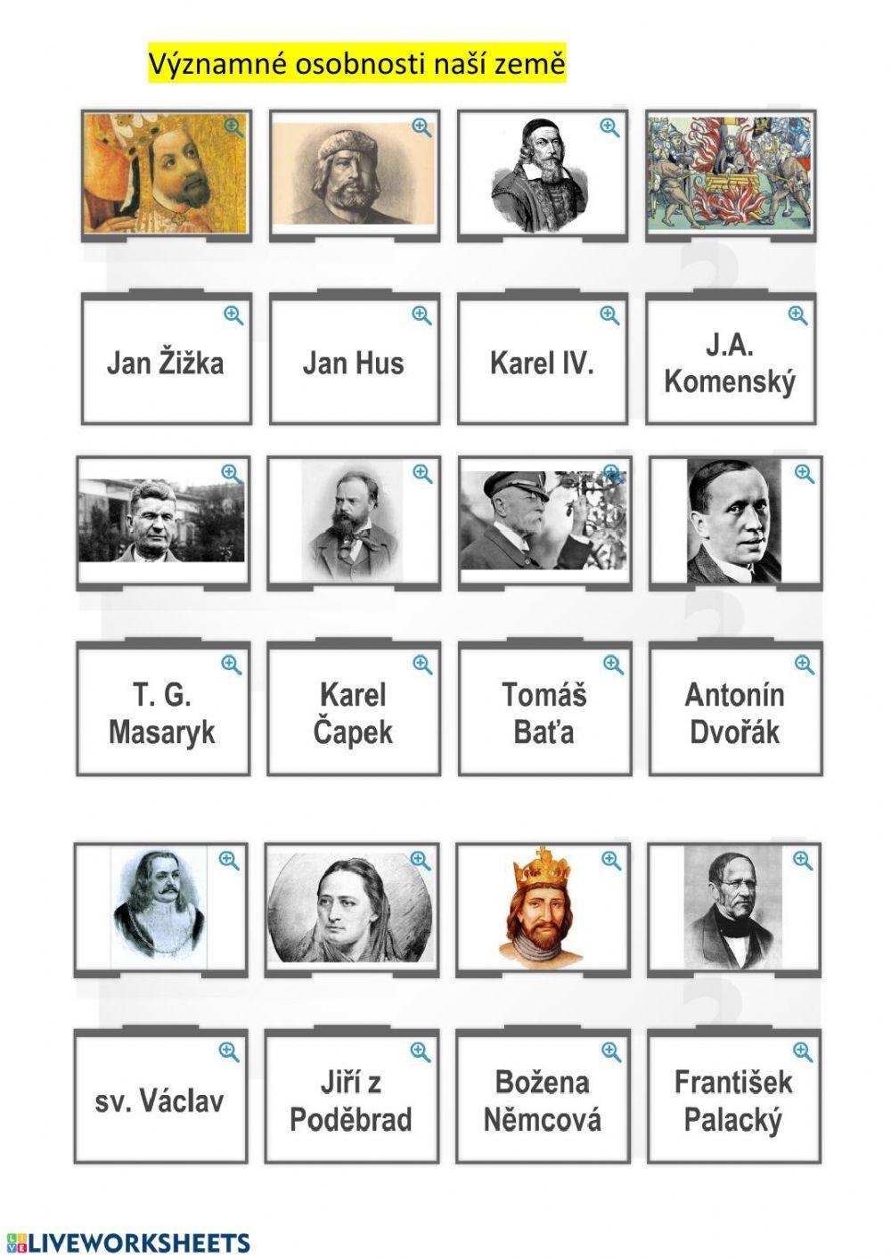 Významné osobnosti naší země