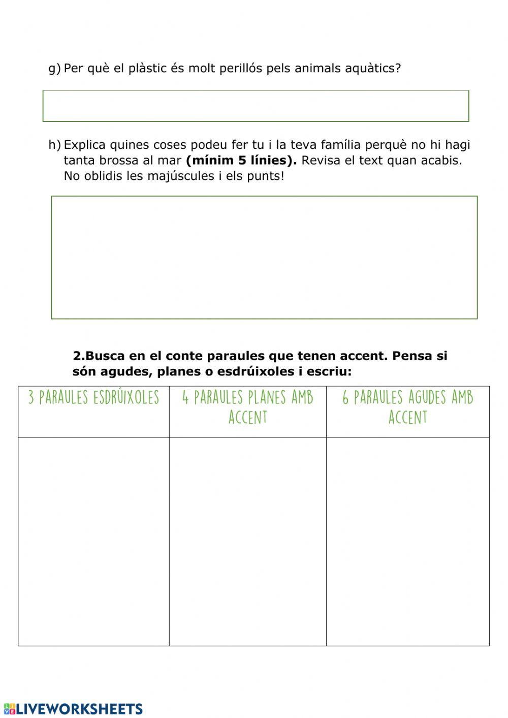 Comprensió lectora. La Terra vomita