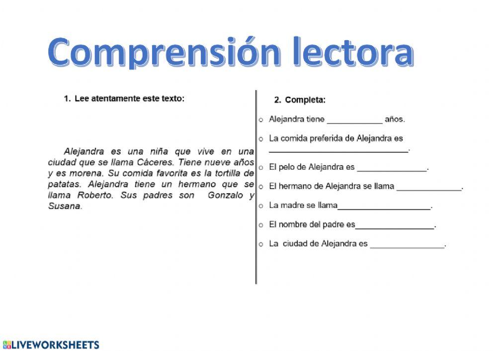 Comprensión lectora