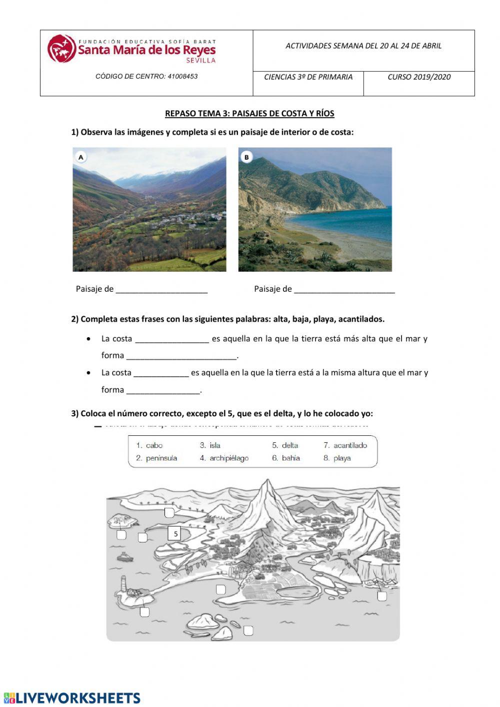 Repaso rios y costas