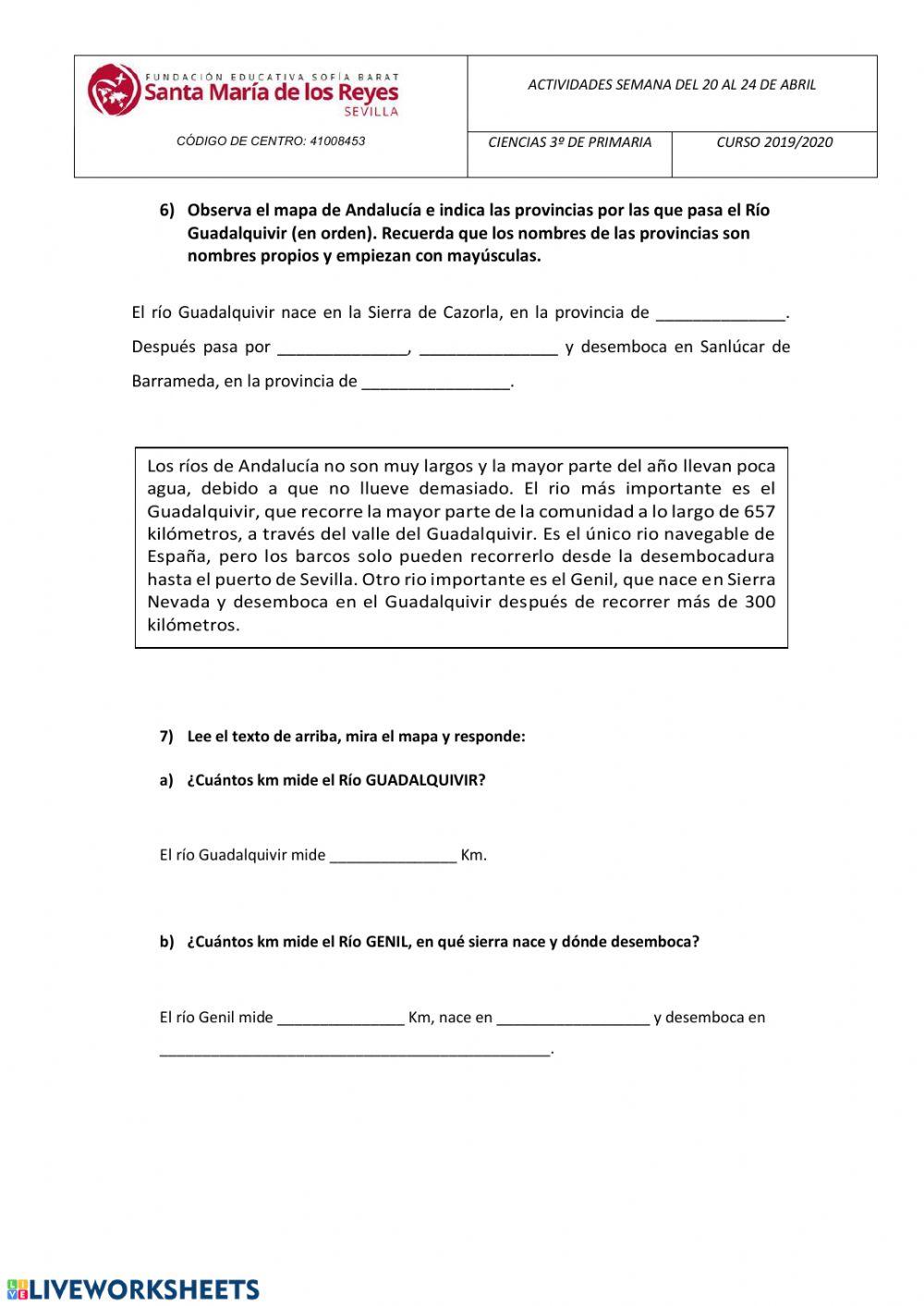 Repaso rios y costas