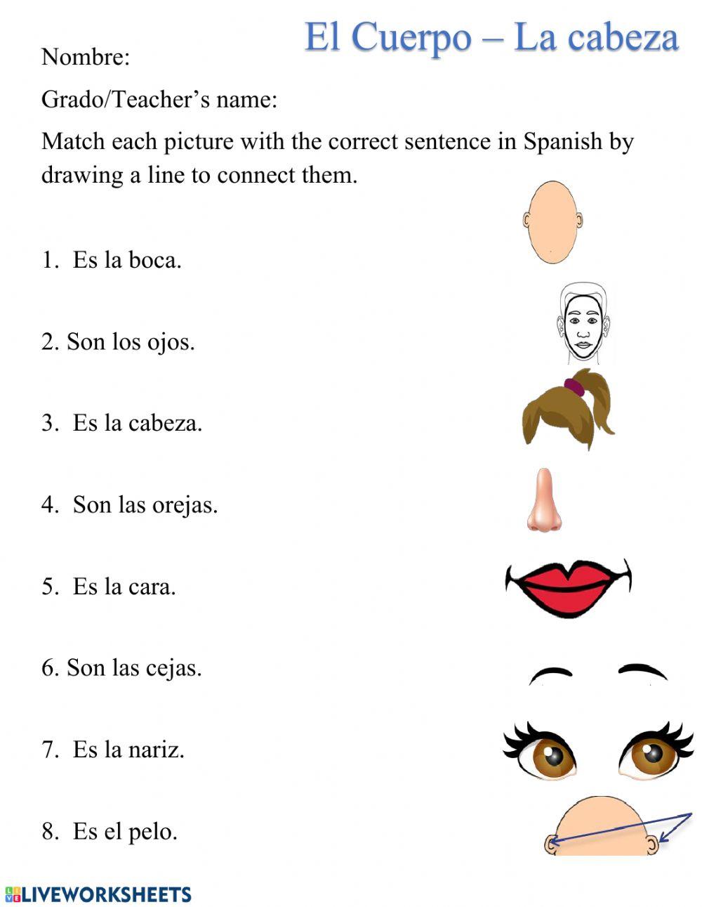 Body parts - La… | Free Interactive Worksheets | 5493462, image size:1000x1291