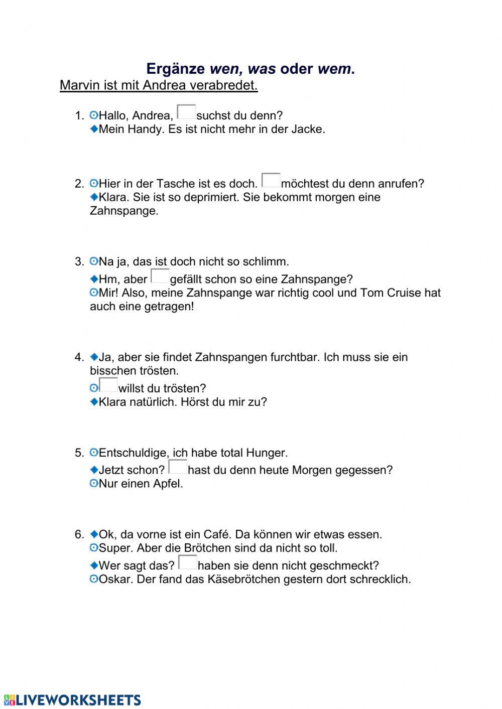 Personalpronomen im Dativ