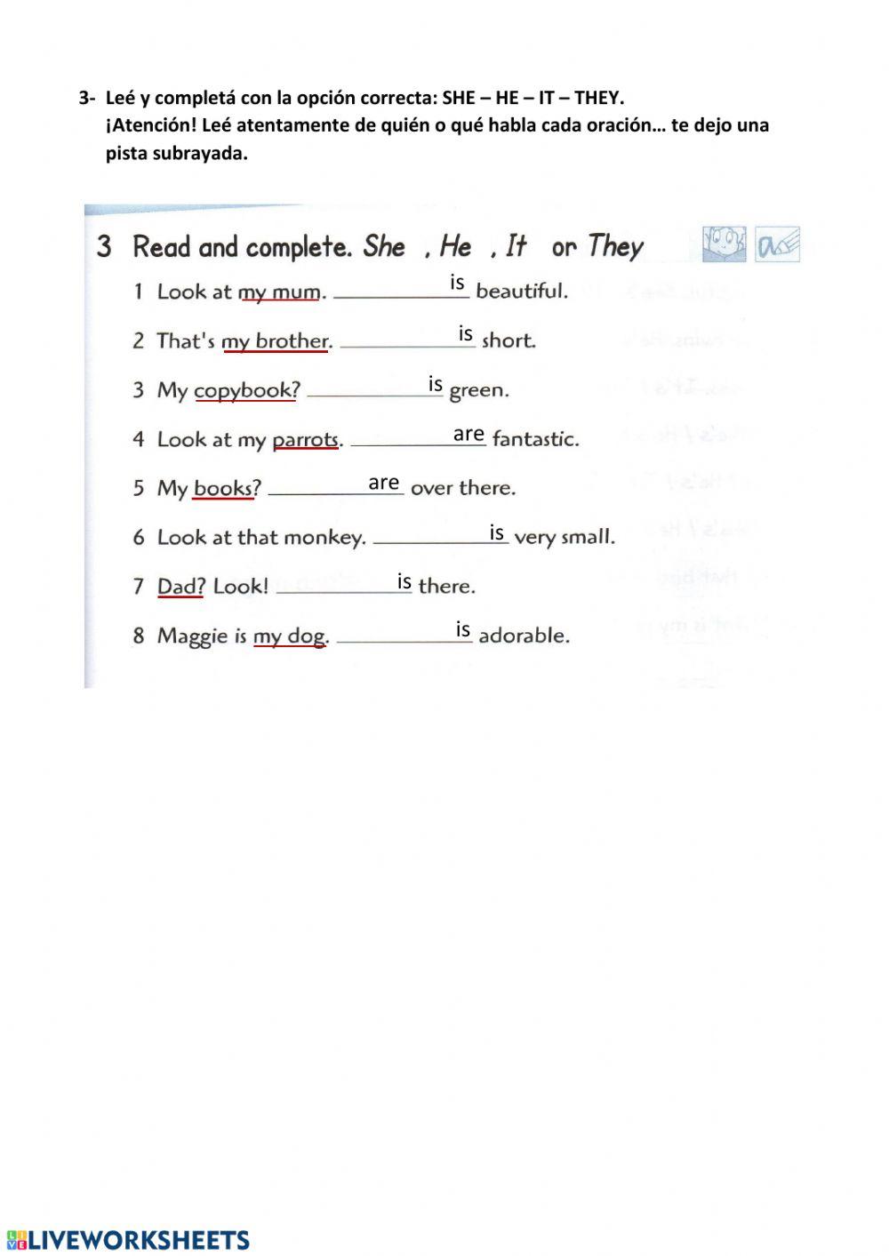 Pronombres Personales 4toA Semana 20-04