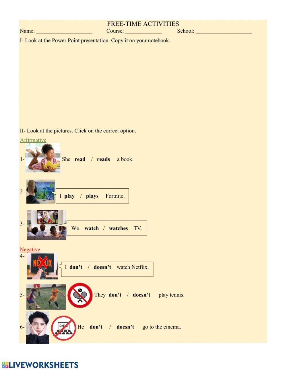 Free-time activities