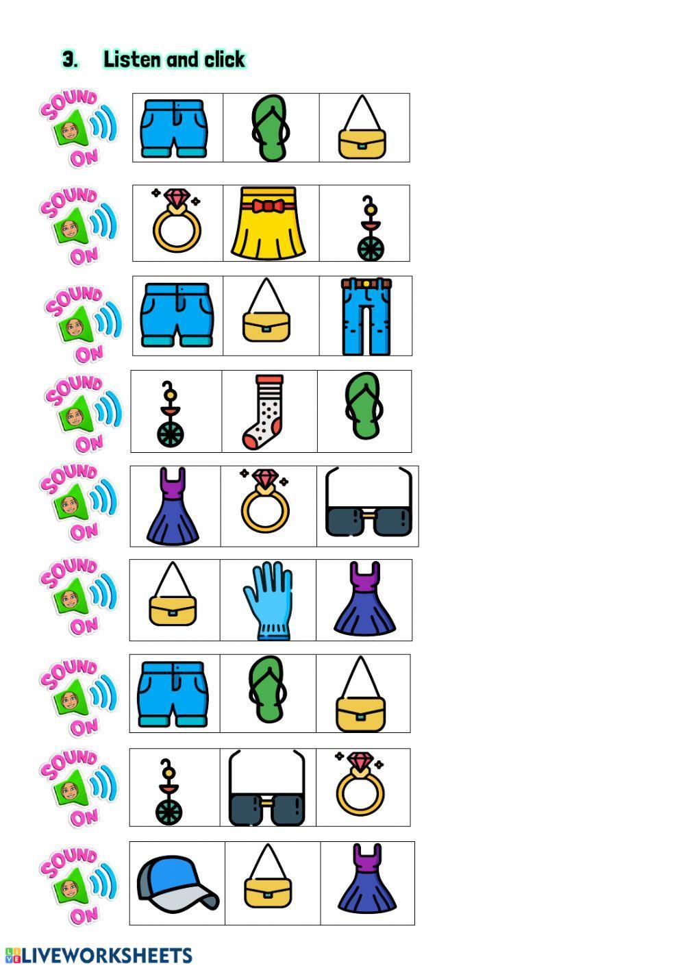 Clothes and accessories