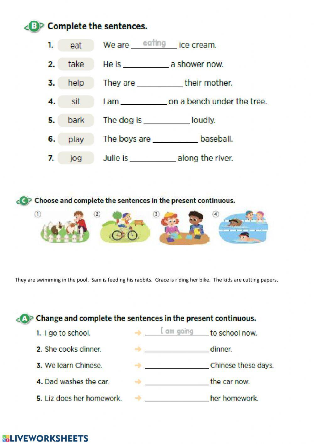 Present Continuous Affirmative