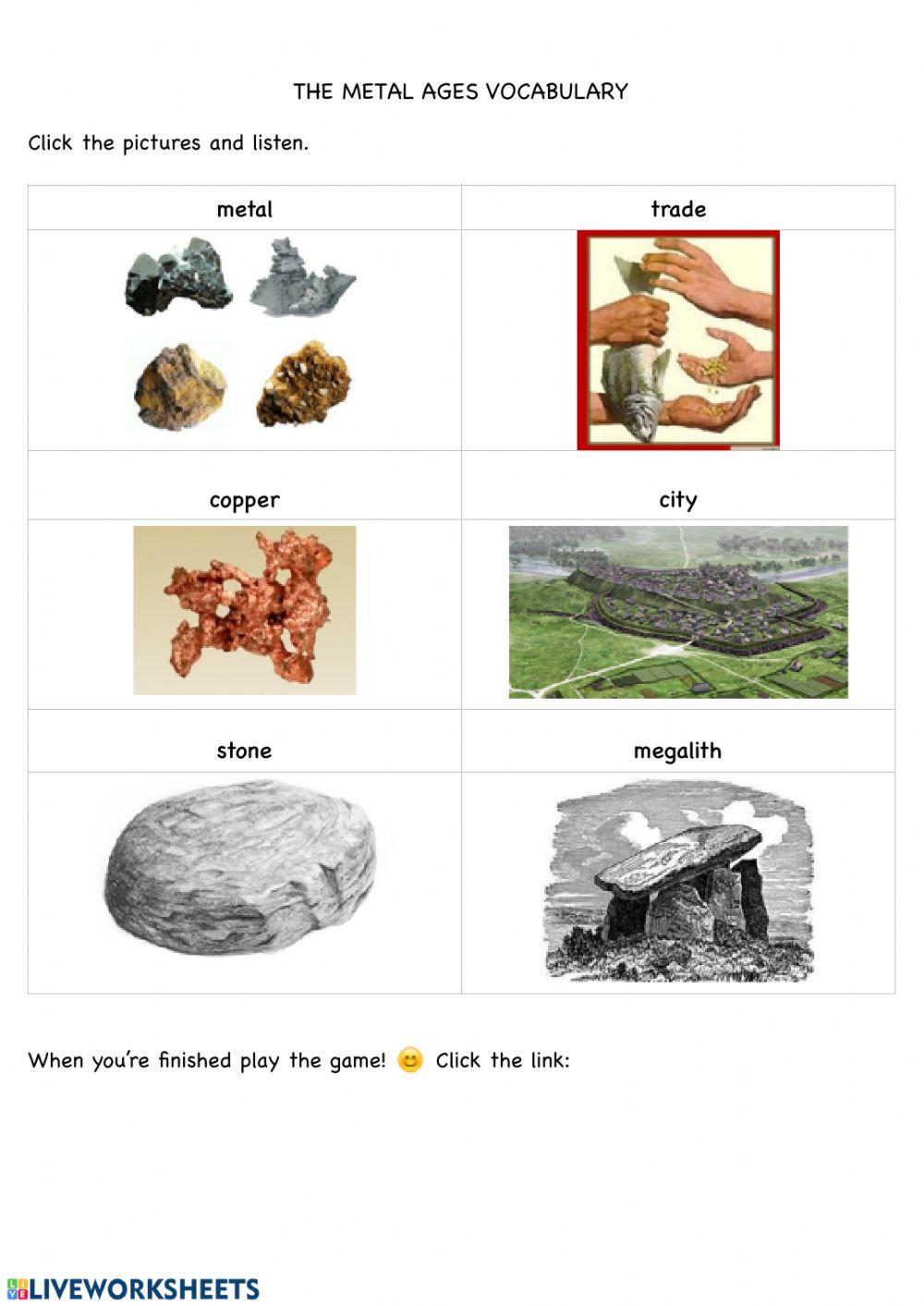 Metal Ages Vocabulary