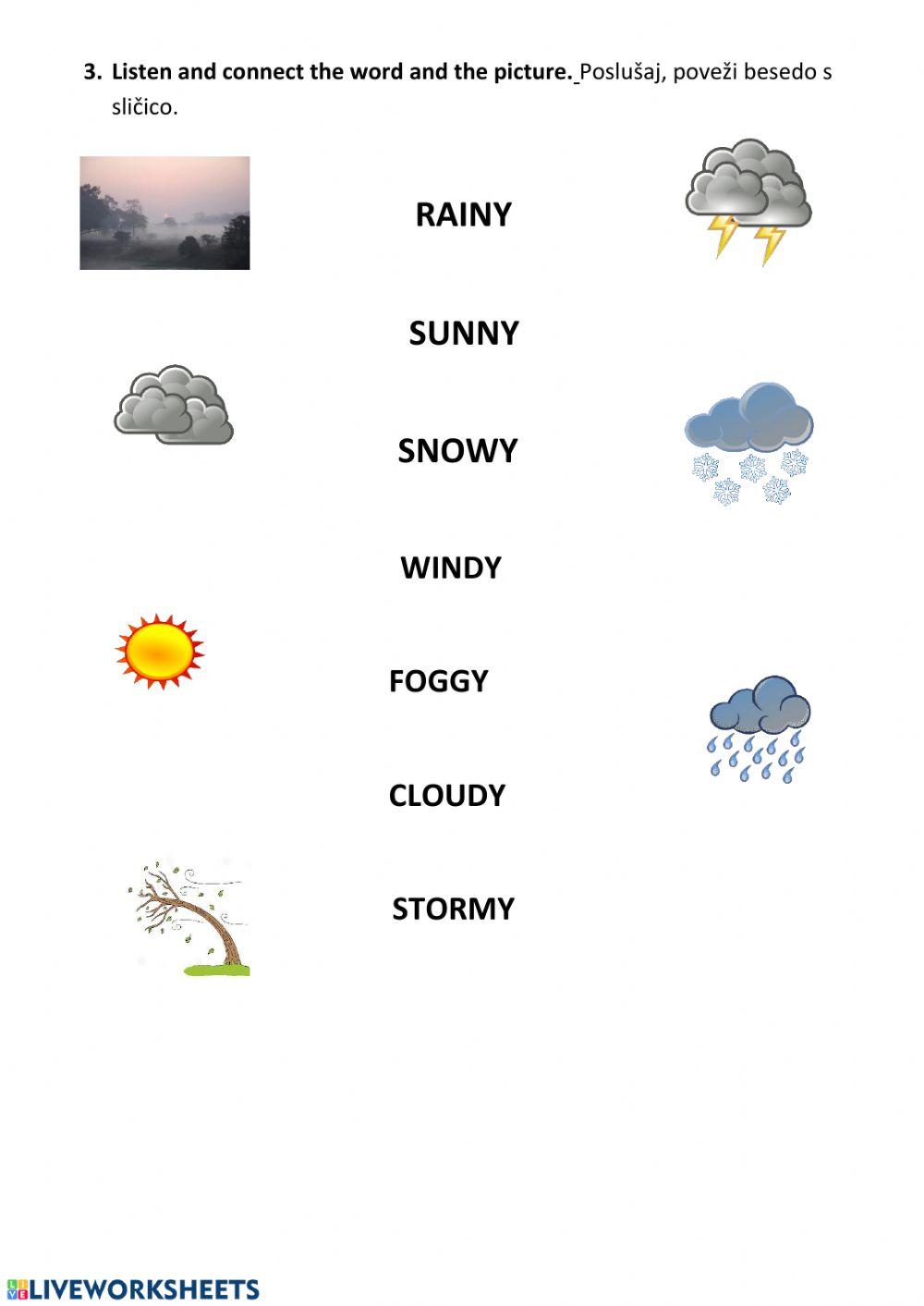 Weather vocabulary