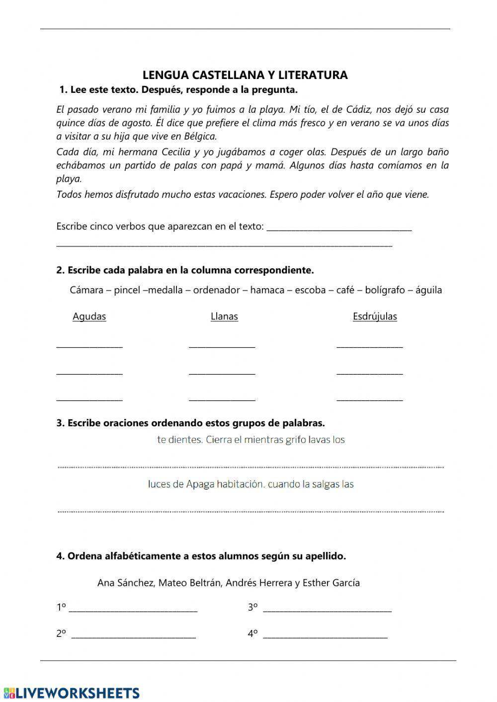 Repaso unidades 1 y 2