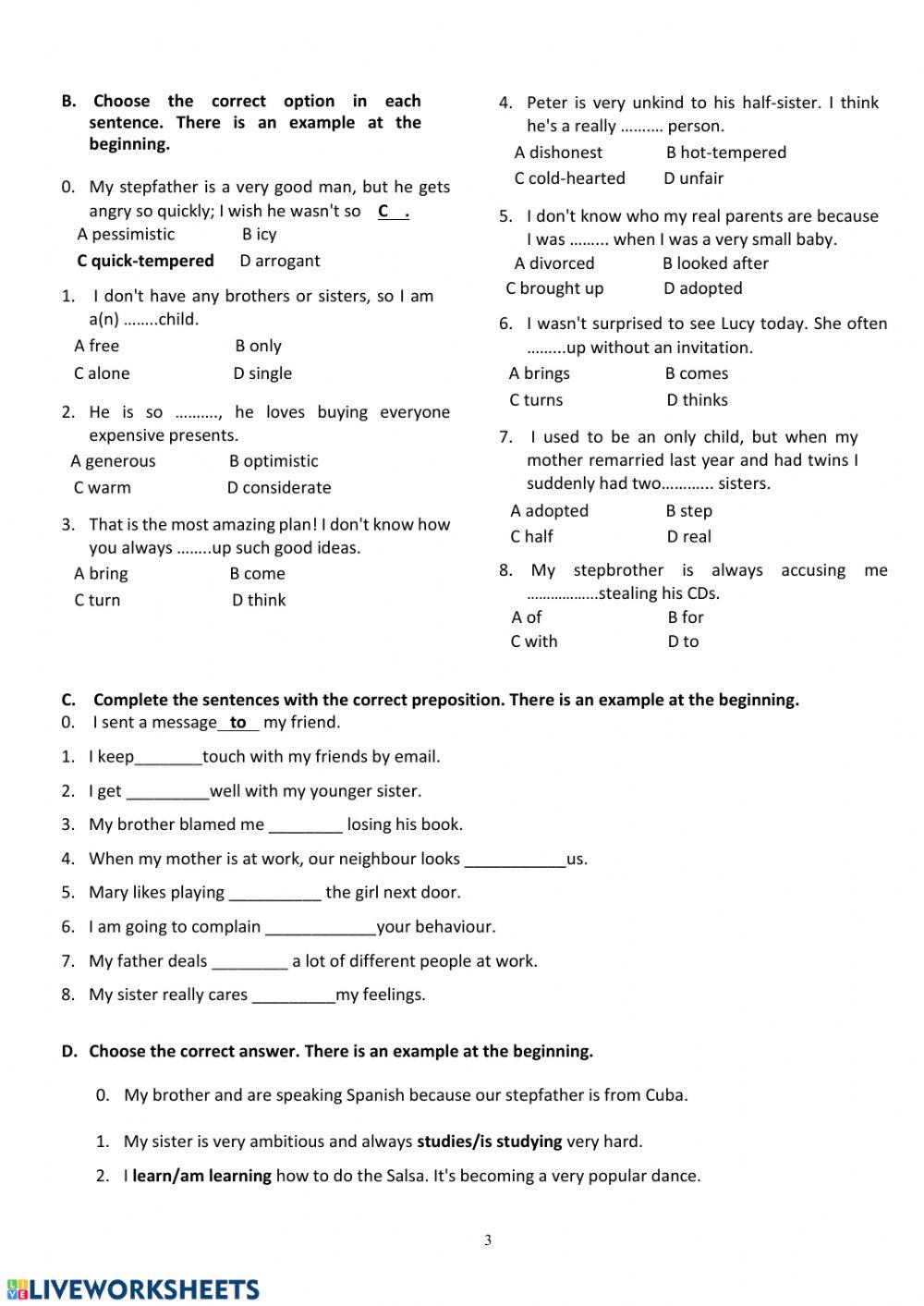 Simple and continuous tenses