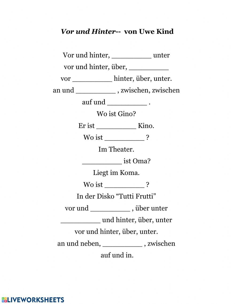 -Vor und Hinter- by Uwe Kind -  Close Worksheet