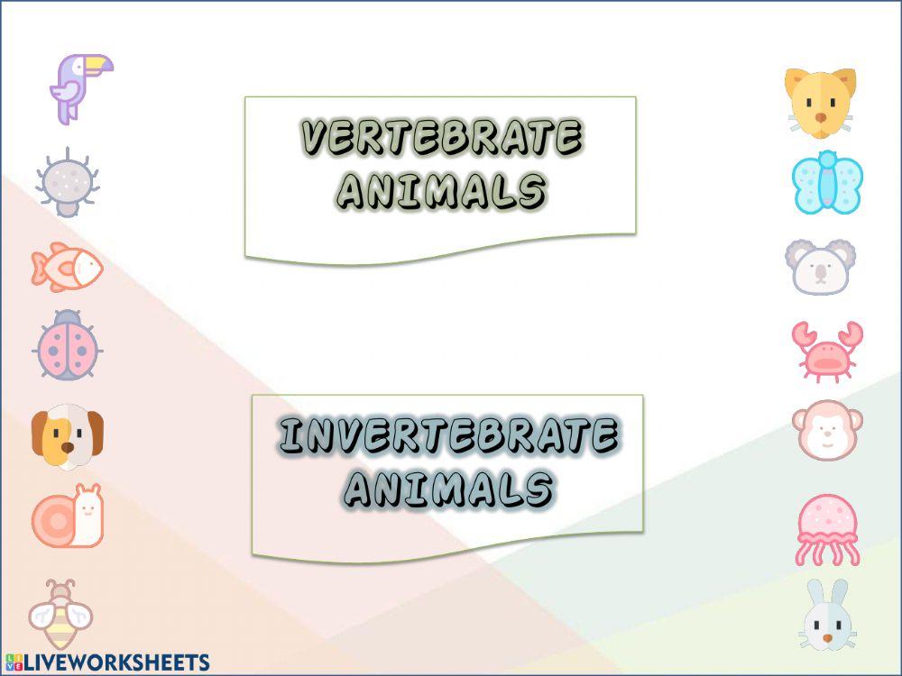 Vertebrate and invertebrate animals