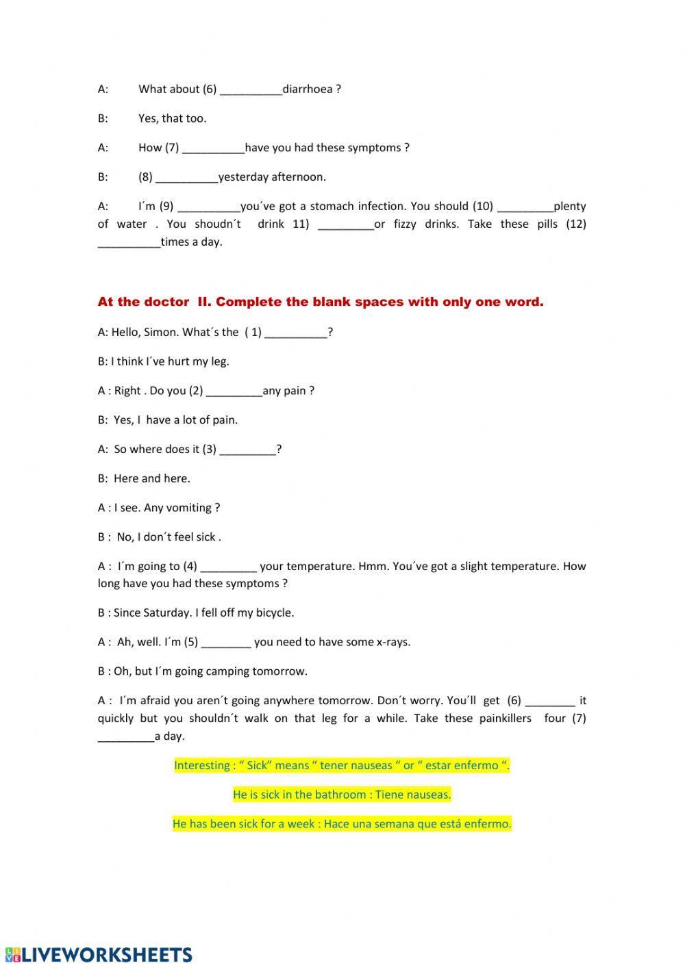 Emergency- at the doctor