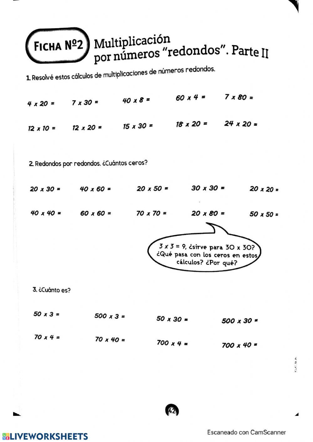 Trayectoria 2 - Multiplicación
