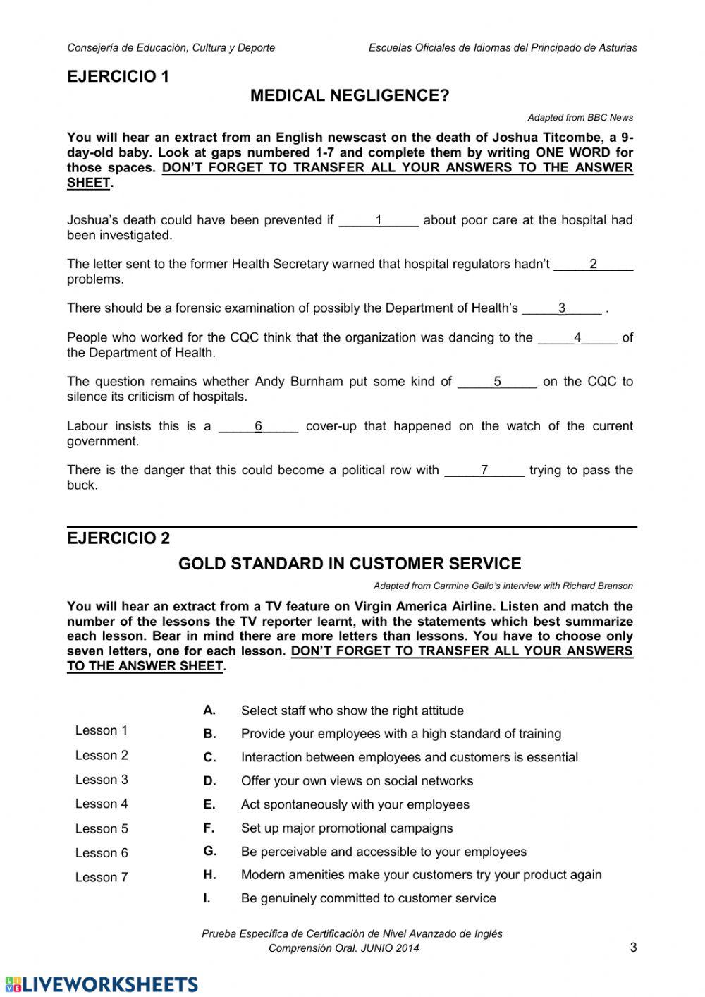 Listening Asturias Official School of Languages