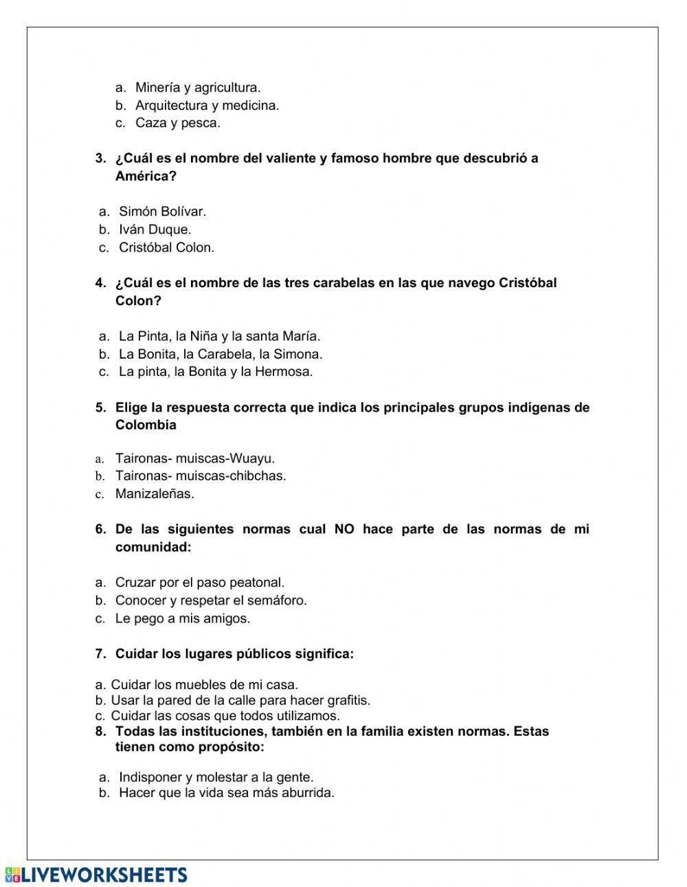 Taller EVALUATIVO sociales