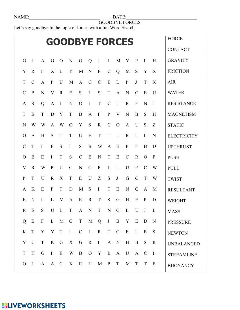 Goodby Forces
