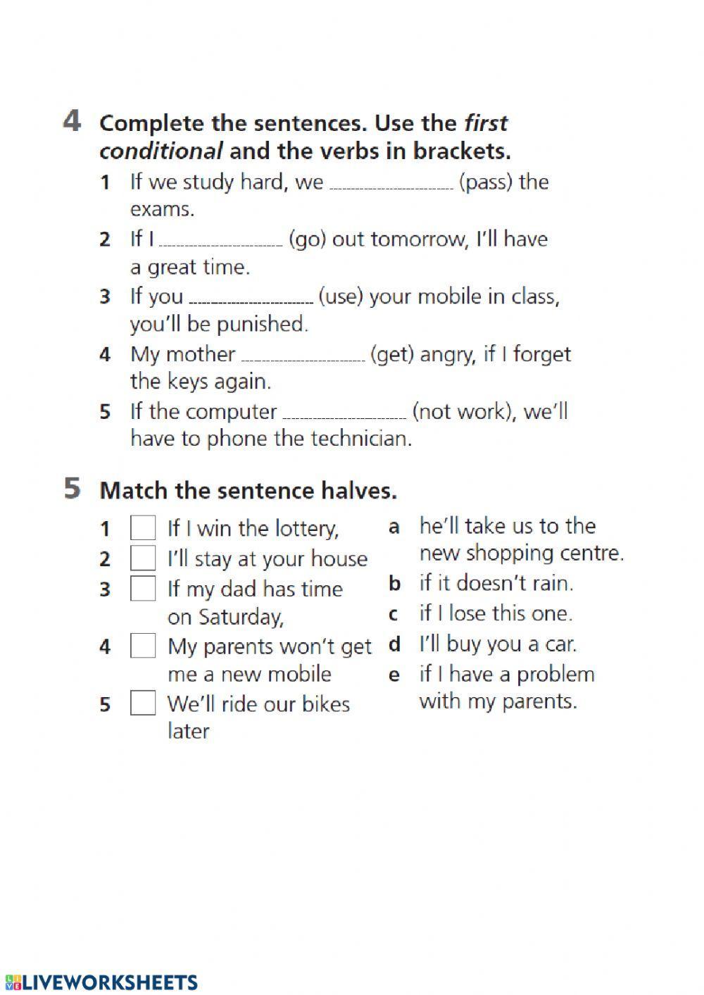 1st conditional class 6