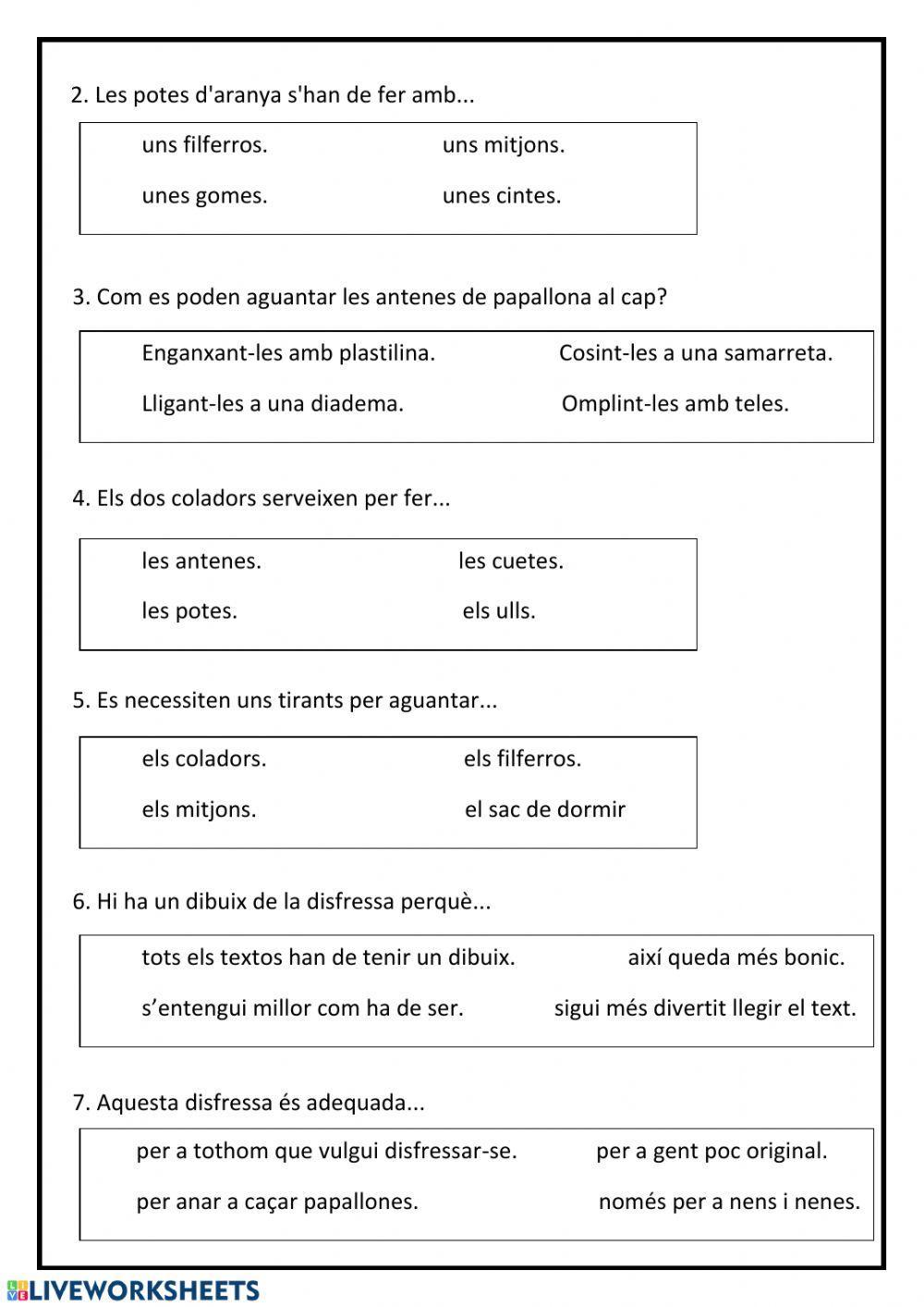 Comprensió Lectora Comprensió Lectora