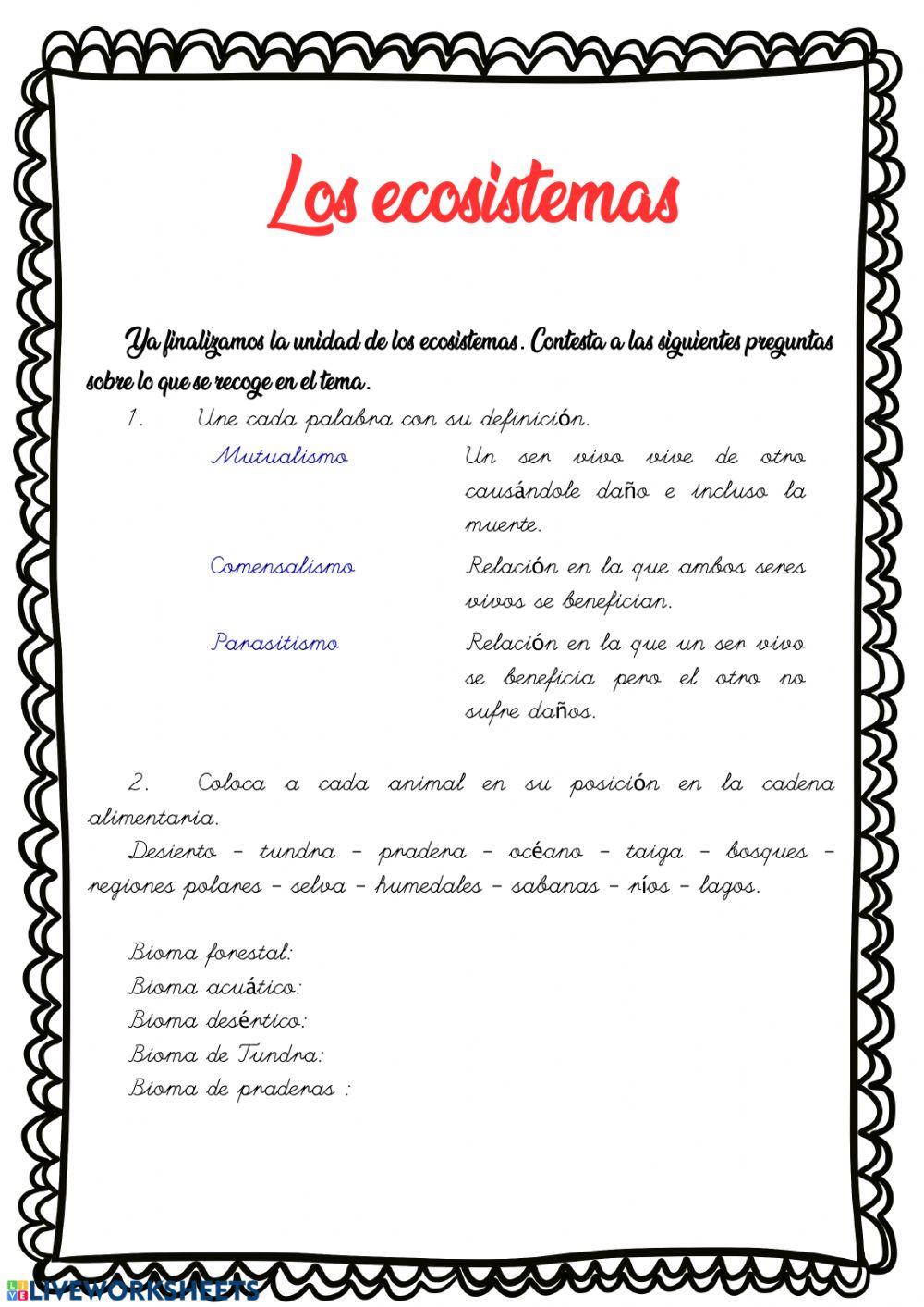 Los ecosistemas