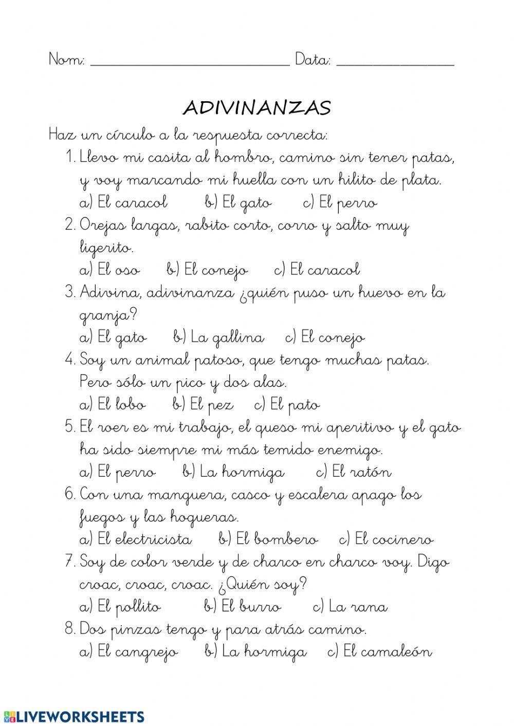 Adivinanzas Adivinanzas