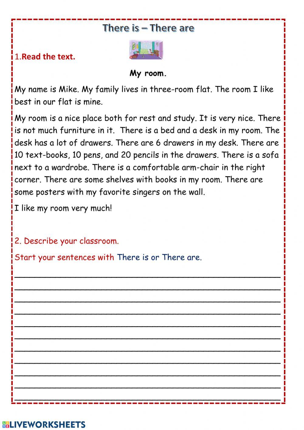 There is There are Describing the room