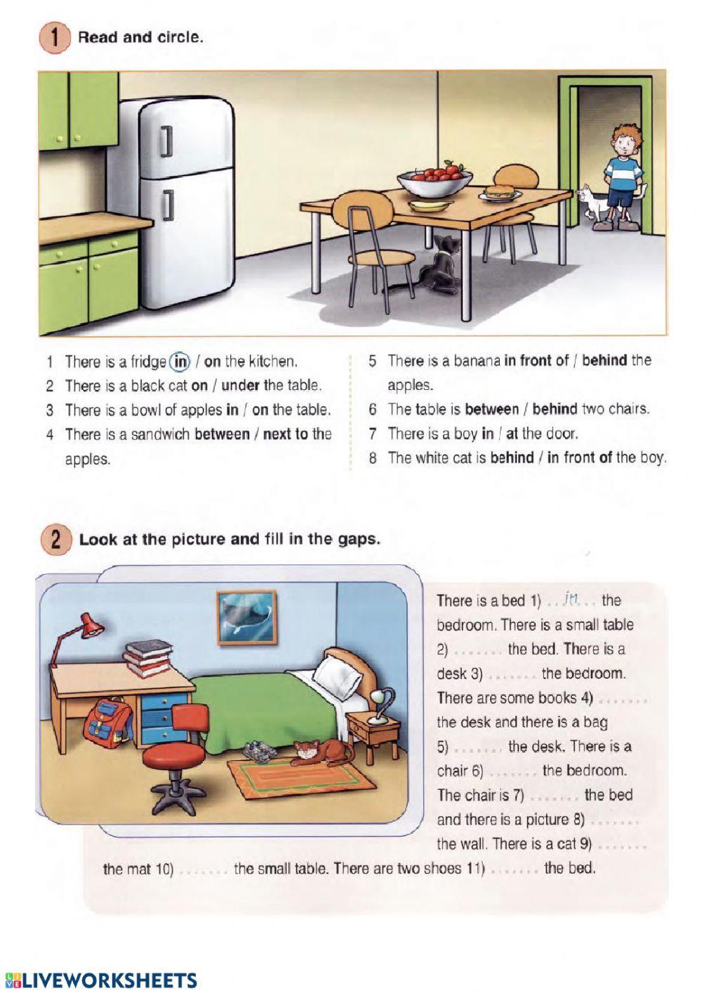 Prepositions of place