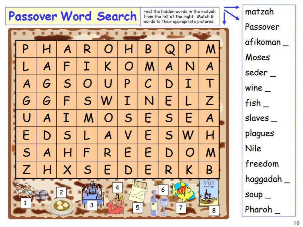 Passover word-search