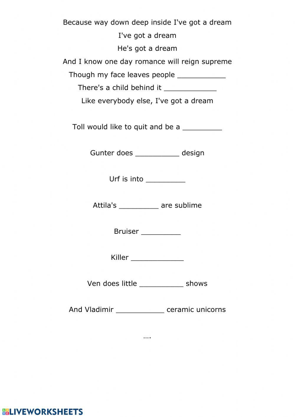 I've got a Dream Song