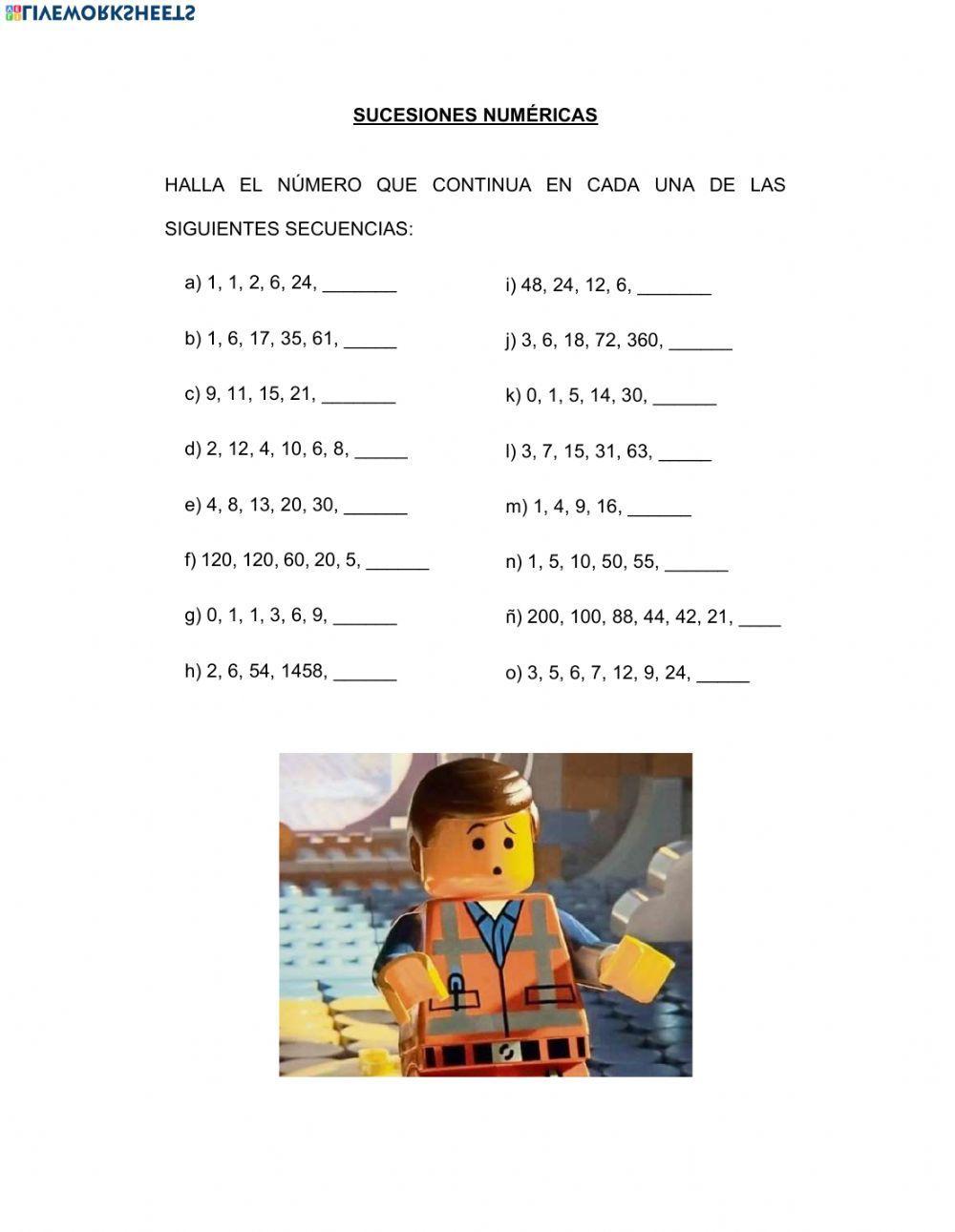 Sucesiones numéricas