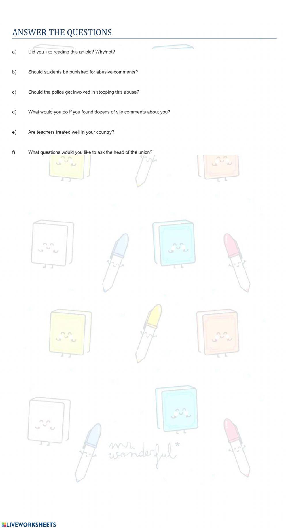 Reading about bullying