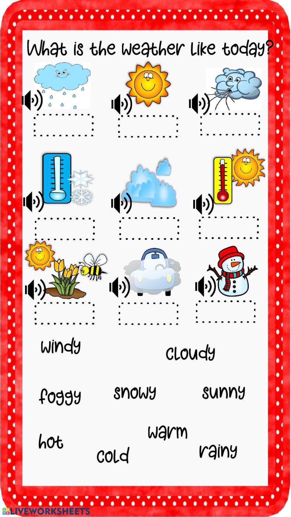 Weather Listen and write Weather Listen and write