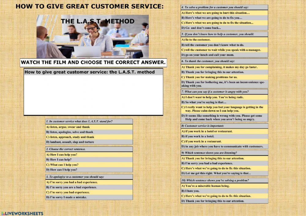 How to give great customer service? L.A.S.T.method