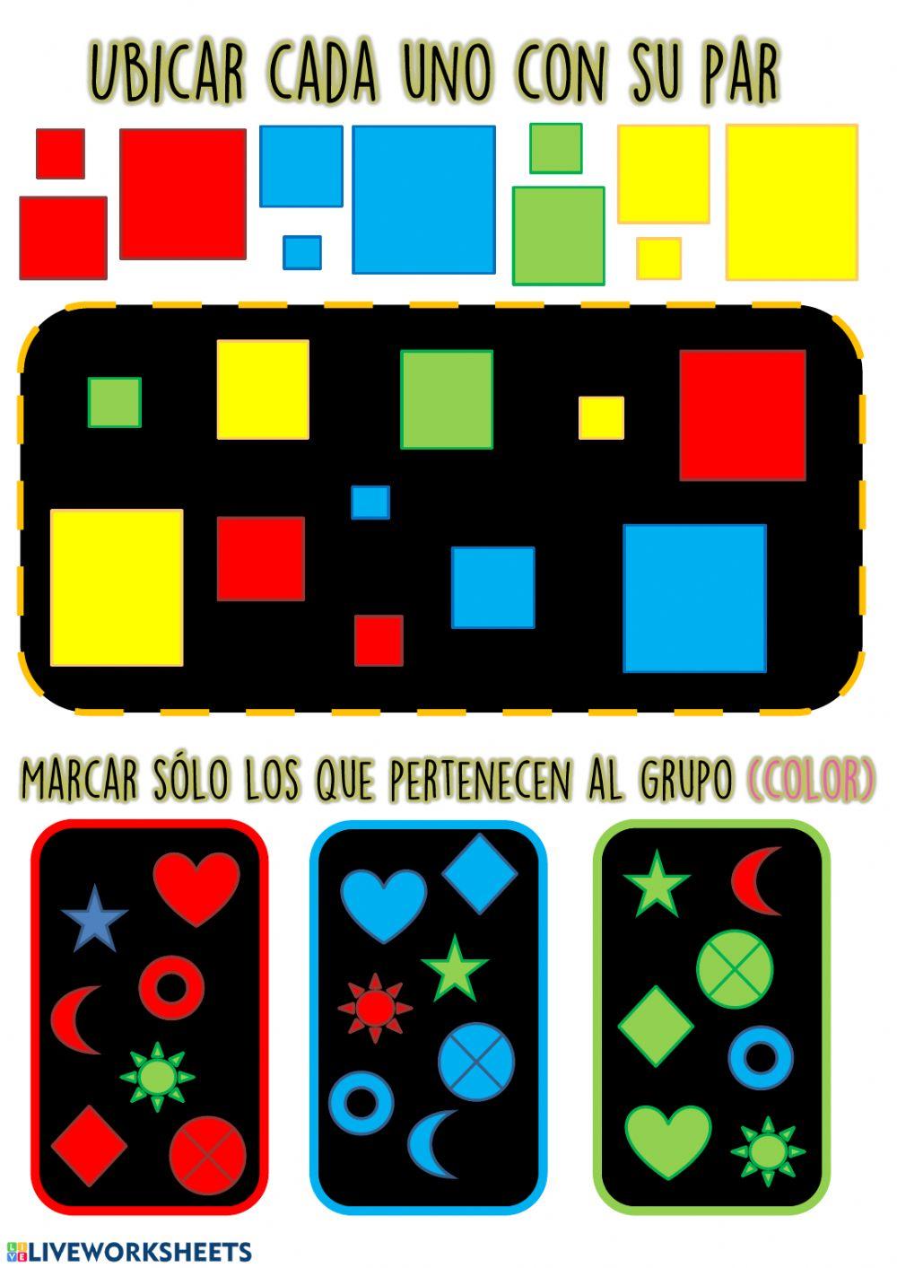 Aparear por color y tamaño - Clasificar Aparear por color y tamaño - Clasificar