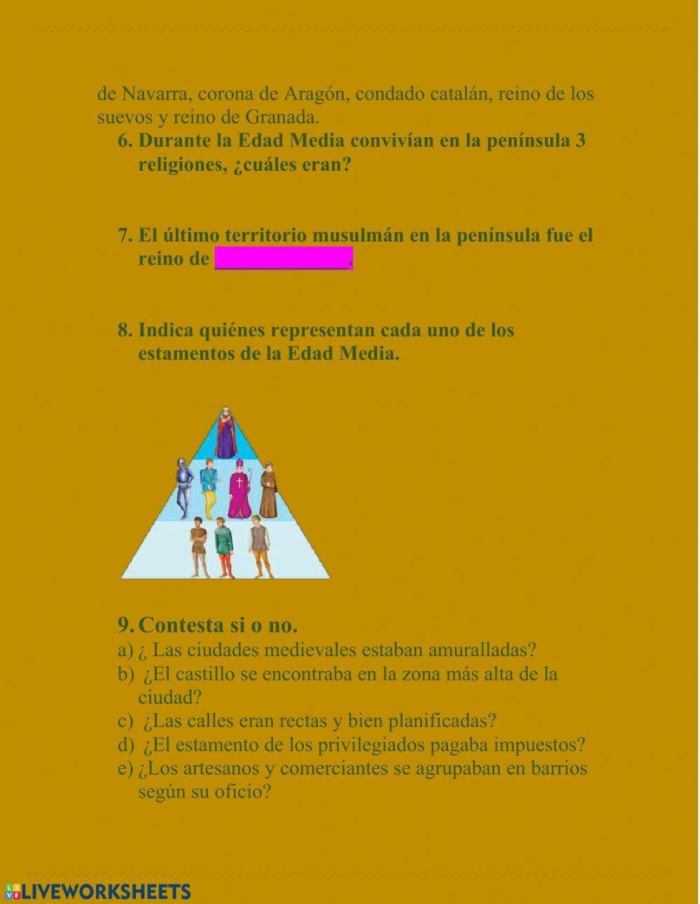 La edad media 5 primaria