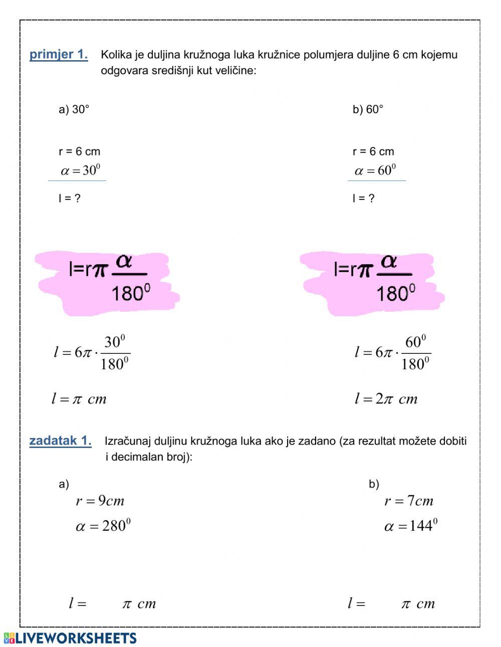 Duljina kružnog luka