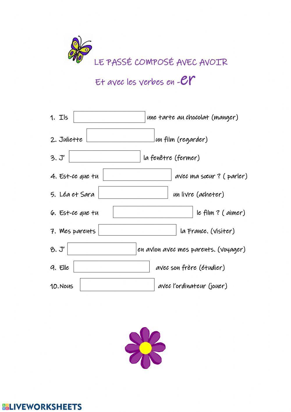 passé composé refuerzo