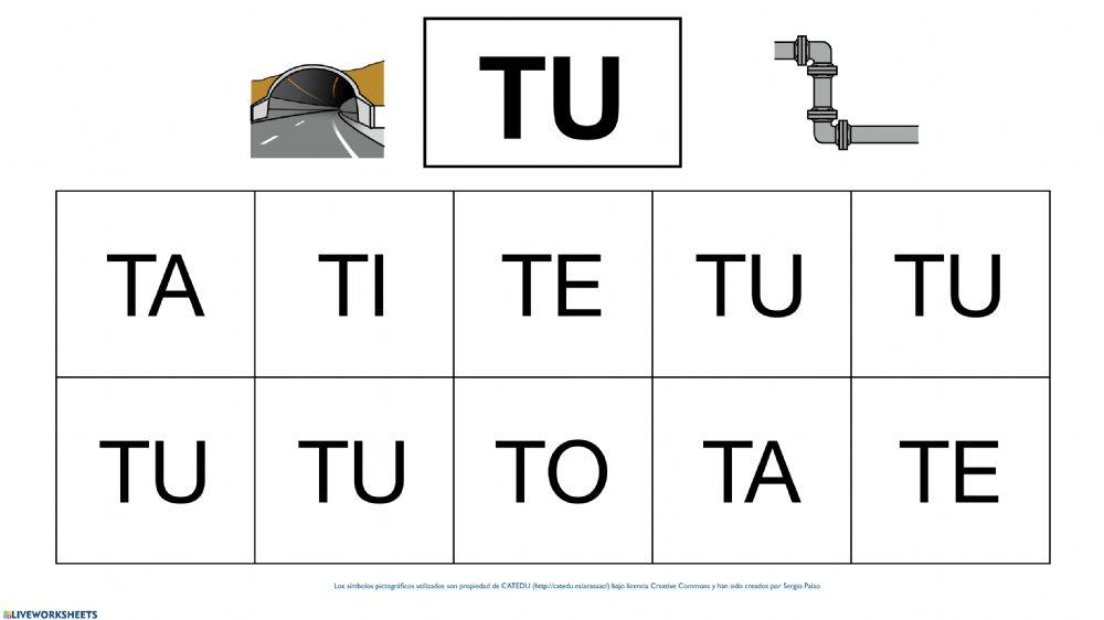 Sílabas t