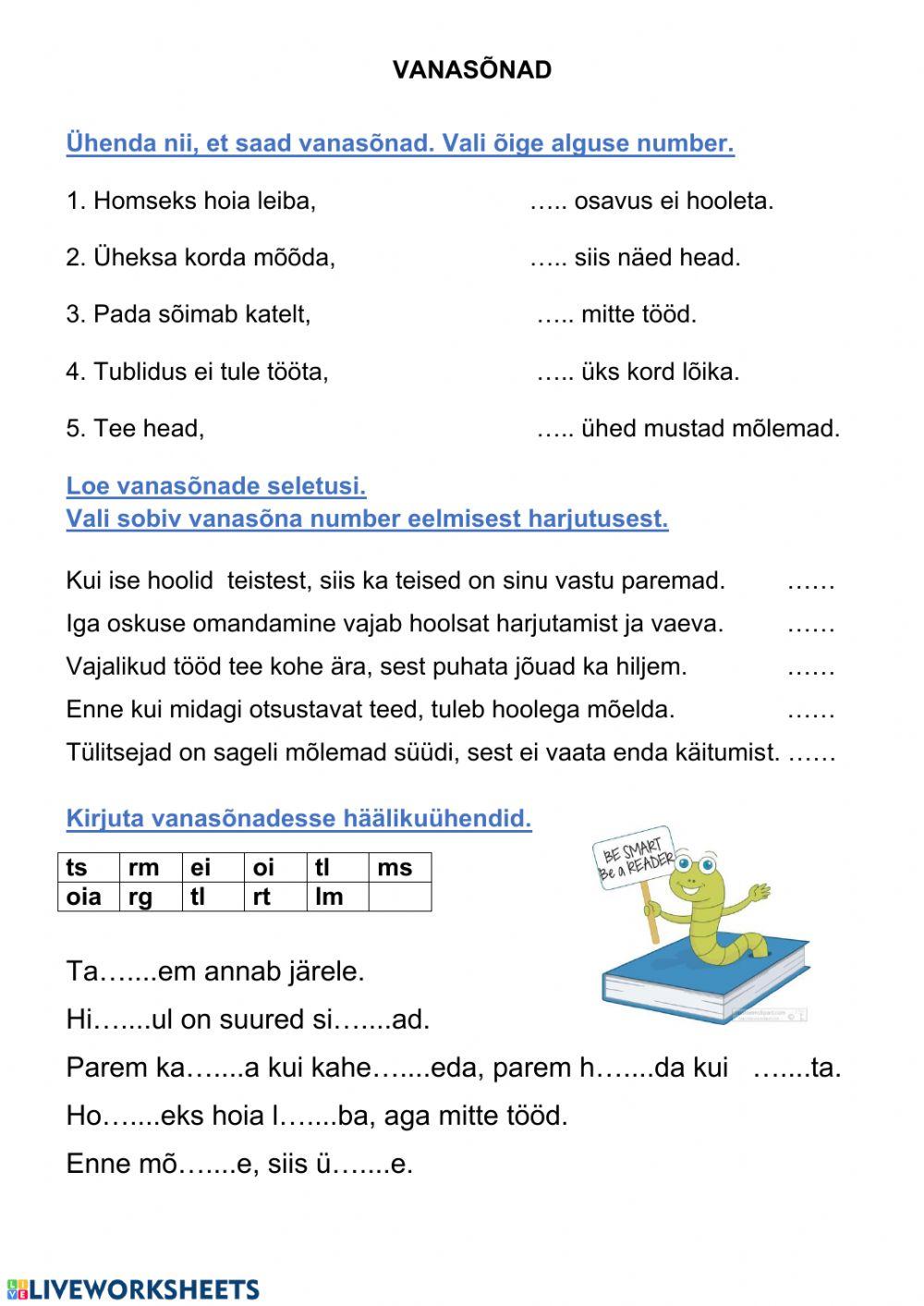 Vanasõnad Vanasõnad