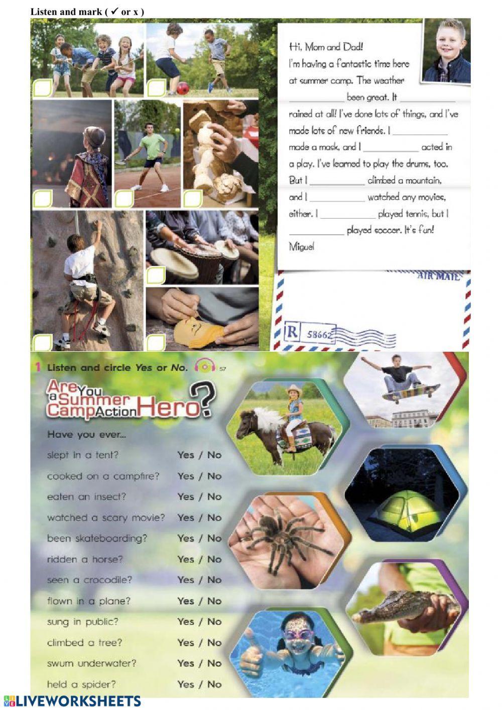 Present perfect (negative and questions)