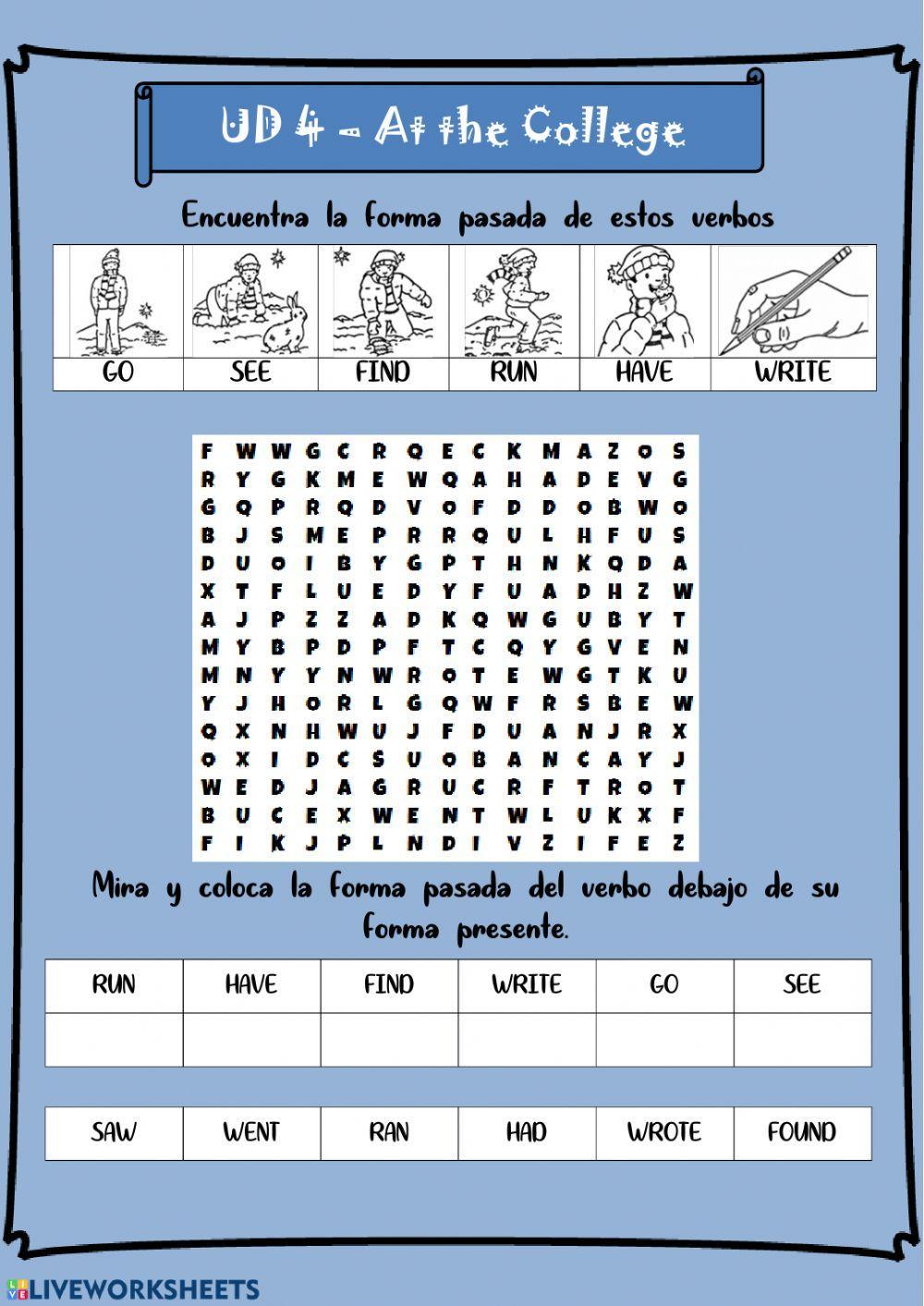 At the College - 5º UD 4 - Ficha 10