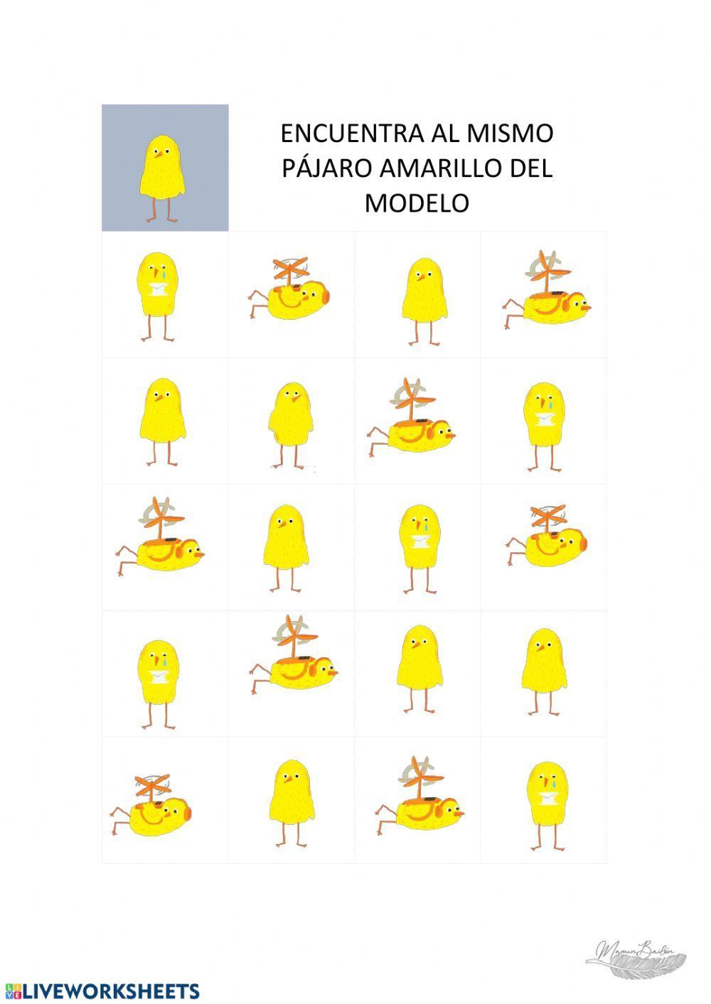 Buscamos a pájaro amarillo