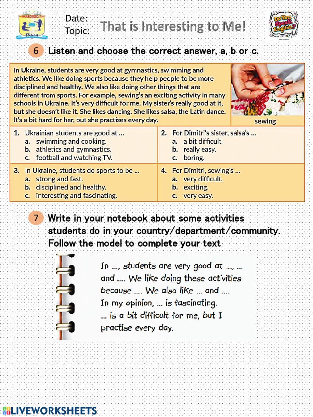 That is interesting for me