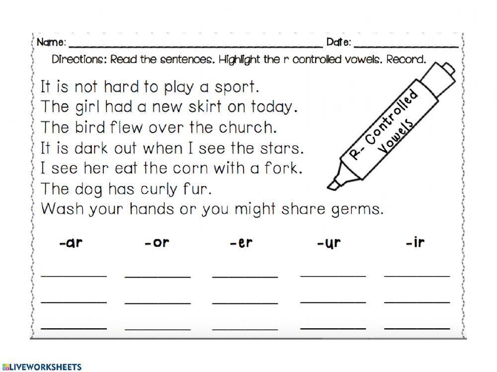 R controlled Vowels Worksheet Live Worksheets r-controlled-vowels-worksheet-live-worksheets